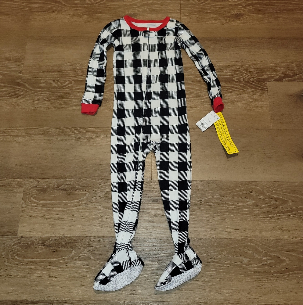 Carter's Size 4T Plaid Footed Pajamas New